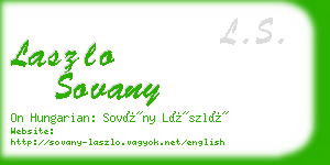 laszlo sovany business card